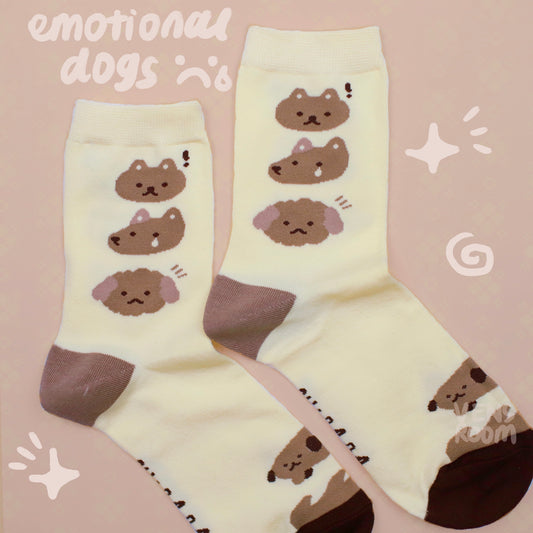 emotional dog socks