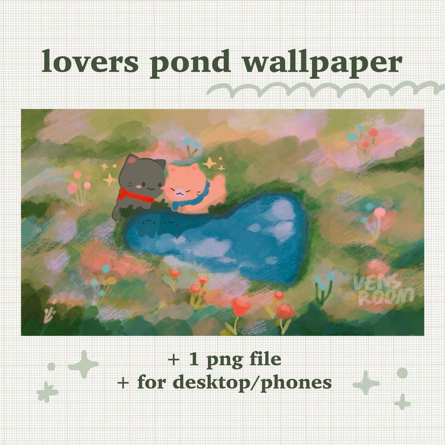 lovers pond wallpaper