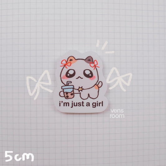 i'm just a girl sticker