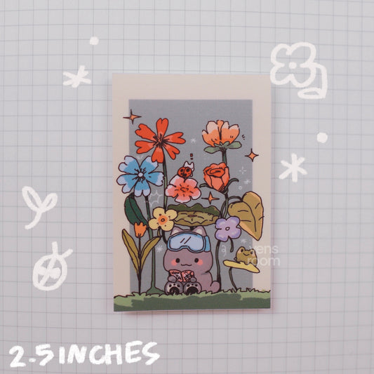 amongst the flowers sticker