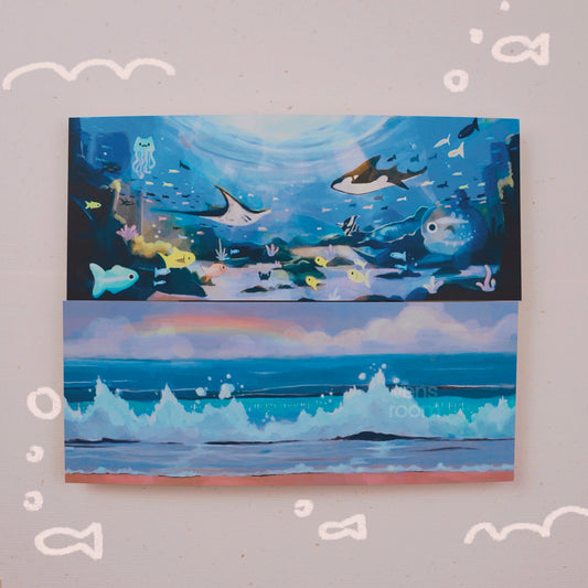 above & under ocean prints