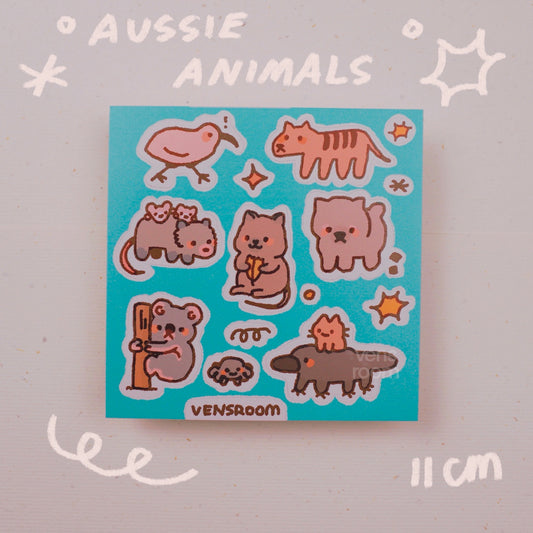 aussie animals sticker sheet