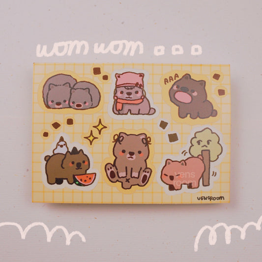 wom wom sticker sheet