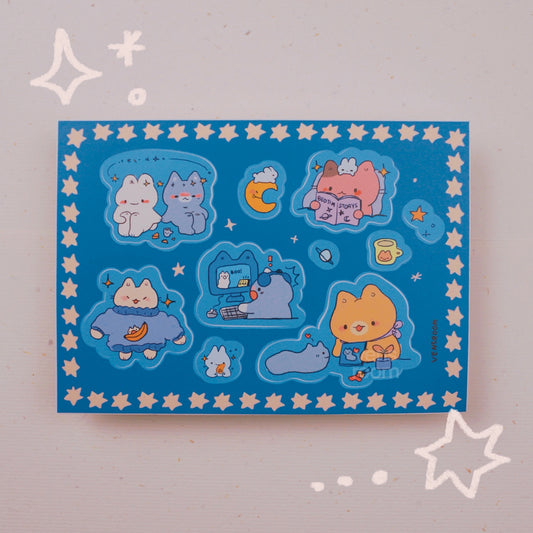 night time sticker sheet